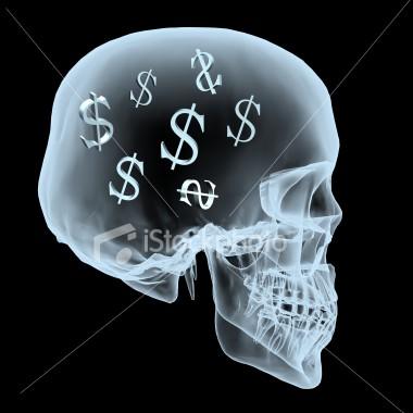 DOLLARS AND SKULL