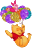 Birthday Divider Winnie Glitter Balloons