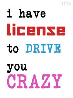 I Have License To Drive You Crazy