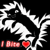 i bite, black cat