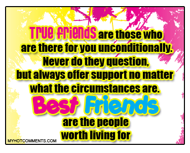 True friends are those who