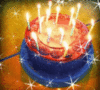 Happy Birthday -- Blue Cake