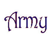 purpple army sign