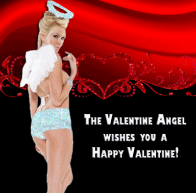 The Valentine angel wishes you a happy Valentine!