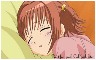 Anime Girl Not feeling Well