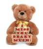 teddybear with gold ribbon