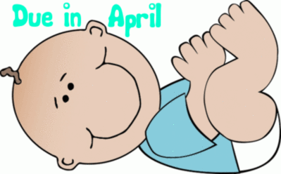 Cartoon Baby Boy- Due in April