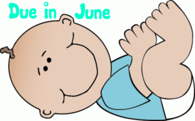 Cartoon Baby Boy- Due in June