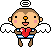 angel monkey with heart
