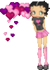 Betty Boop with hearts