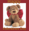 bow dog Happy Valentines day