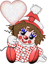 Clown with Heart Balloon