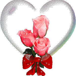 Crystal Heart with roses