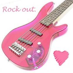 Music Rock Out Pink Guitar