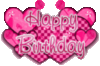 Pink Birthday Hearts