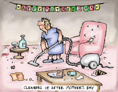 cleaning up after mothers day