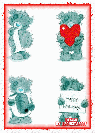 Happy Birthday Bear With Heart