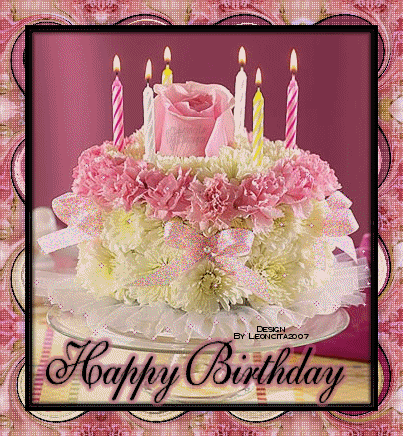 Happy Birthday pink rose :: Happy Birthday :: MyNiceProfile.com