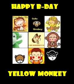 Happy Birthday yellow monkey