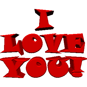 I love you red letters