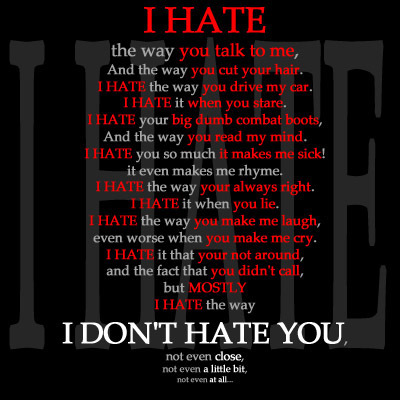 I dont hate you