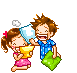 pillow fight couple ♥
