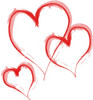 Love red hearts
