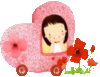 Girl In Heart Carriage