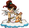 angel girl on cloud
