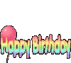 Happy Birthday Colored Baloons