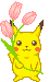 pikachu and flowers!