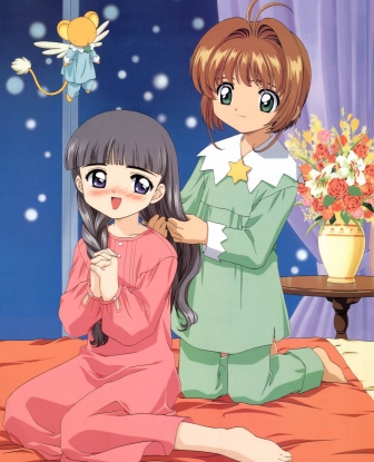 tomoyo and sakura with kero