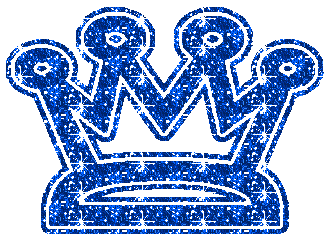 blue crown glitter