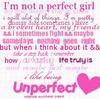 I Like Being Unperfect