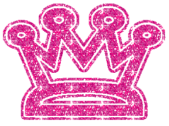 pink crown glitter