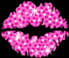 Kiss pink glitter