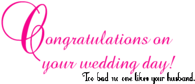 Congrats on wedding aj, lol