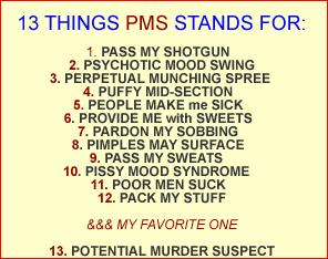 13 Things PMS Stands For