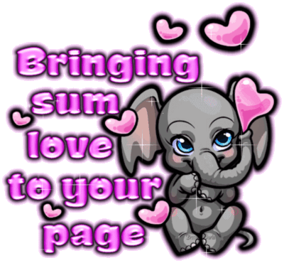 BRINGING luv to your page elephant