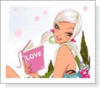cute girl - love book
