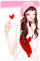 Cute Girl With Ice Cream