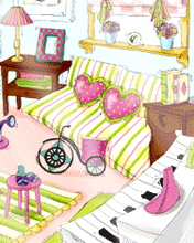 cute kawaii girly living room