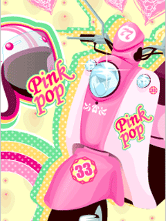 cute kawaii pink pop scooter