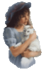 girl with kitty