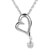 heart necklace with diamond