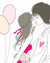 Kawaii Lovers Kiss