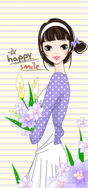 Purple Dress Happy Smile
