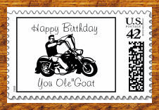 Happy Birthday Ole' Goat Stamp..