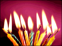 burning birthday candles