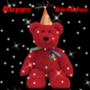 RED TEDDY--HAPPY BIRTHDAY